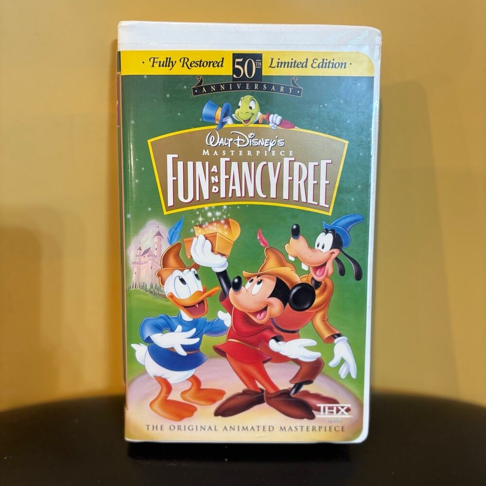 Disney Fun and Fancy Free VHS 50th Anniversary Fully Restored Limited Edition